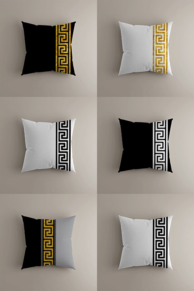 Luxury Set of 6 Throw Pillow Covers - Double Sided Digital Printing - 43X43 cm Pillow