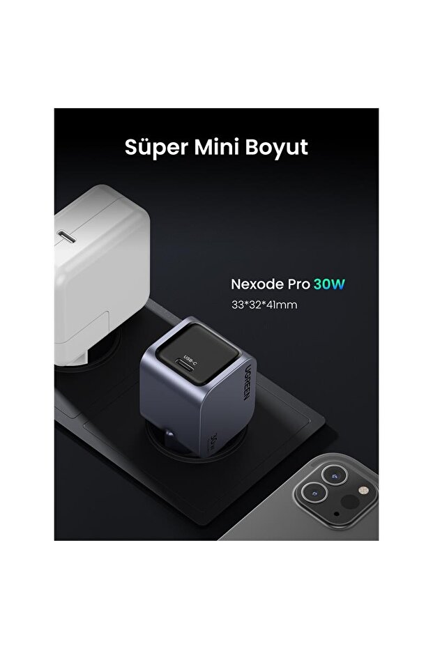 Nexode Pro 35006 USB-C QC/PD 30W GaN Hızlı Şarj Adaptörü - 5