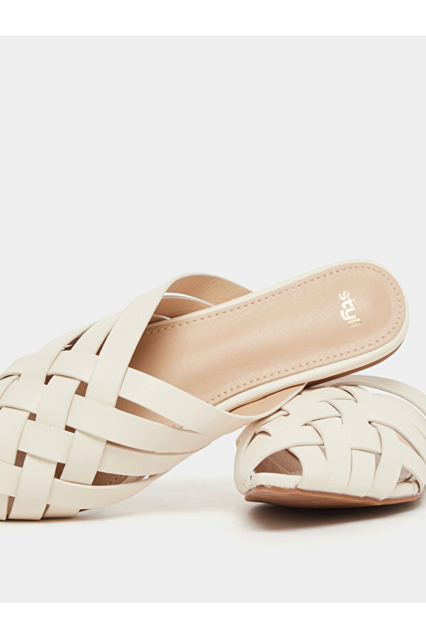 حذاء ميولز متعدد الأشرطة بأصابع مدببة - 3