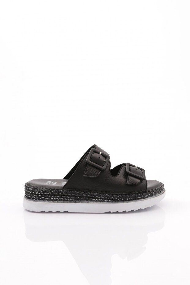 2039 Women's Adjustable Slippers with Belt Detail