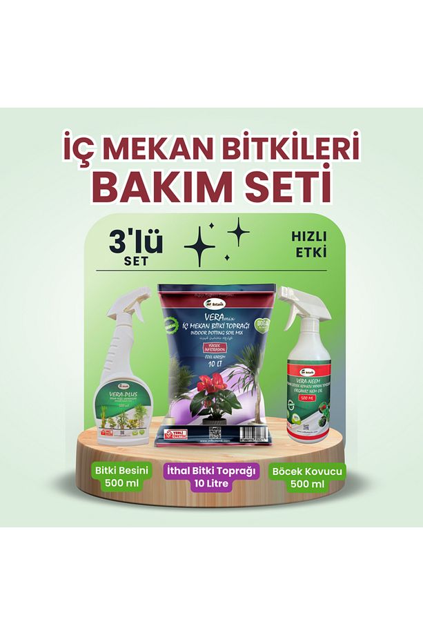 İç Mekan Bitkileri Bakım Seti 3Lü Set - 2