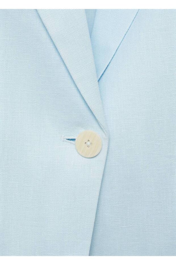 Keten blazer ceket - 7