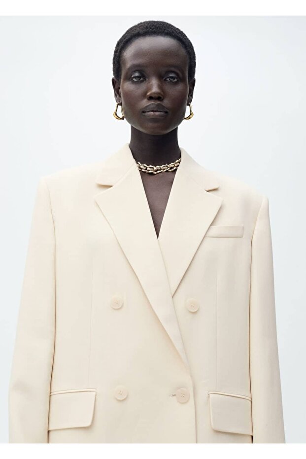 Kruvaze blazer ceket - 1