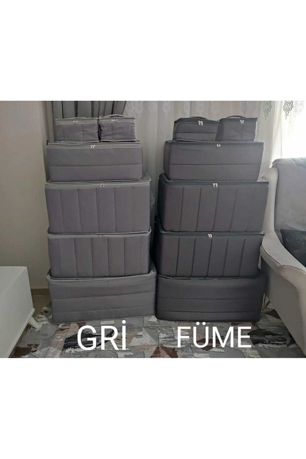 Asil Hurç Set Gri Renk 6 Li Set - 5