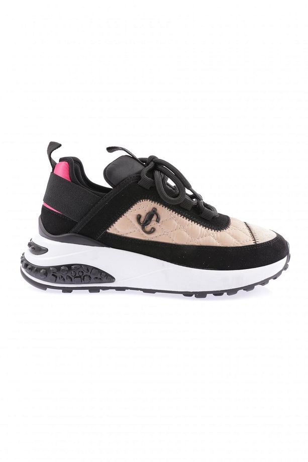 Kadın Kalın Taban Bağcıklı Sneakers Ayakkabı Bej 7683363 - 1
