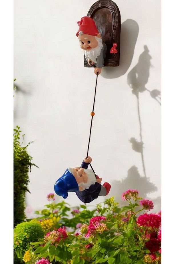 Rustik (2Li) Tırmanan Cüce Biblo Bahçe Ve Balkon Süsü - 1