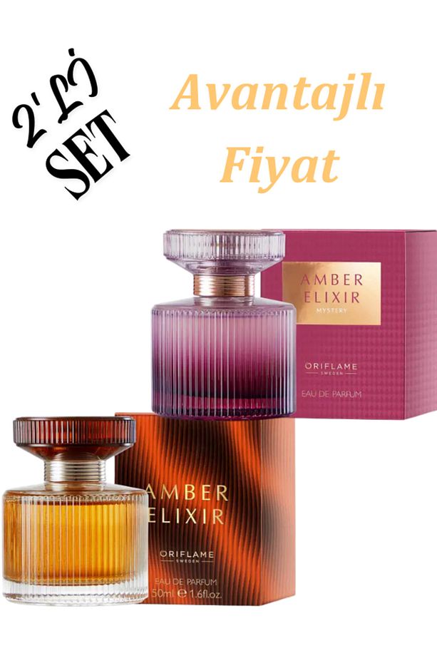 Amber Elixir&Mystery EdP 50 ml Kadın Parfümü 2 Li Set.. - 1