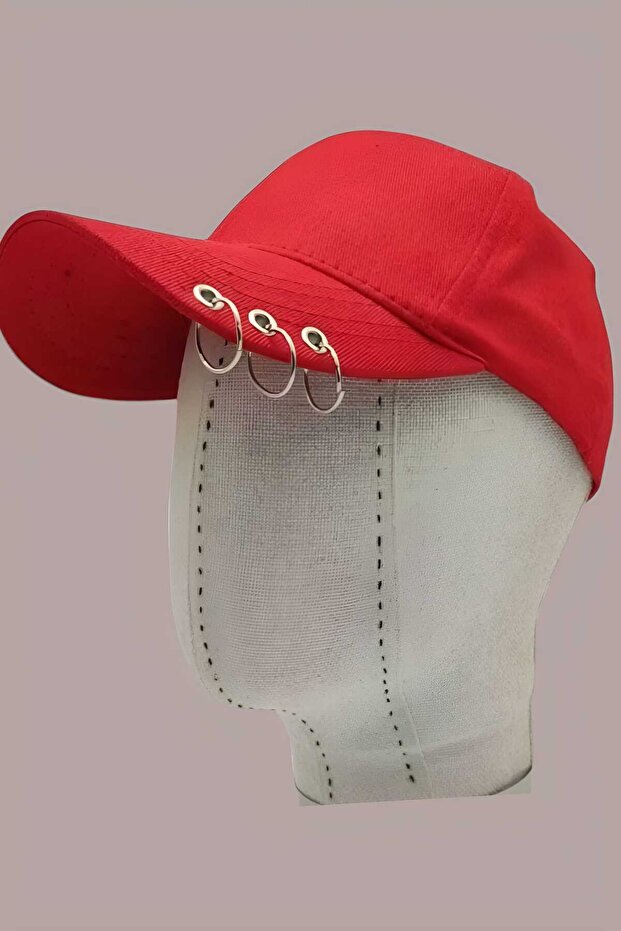 Unisex Back Adjustable 3 Ring Piercing Hat Baseball Cap Hat - 3