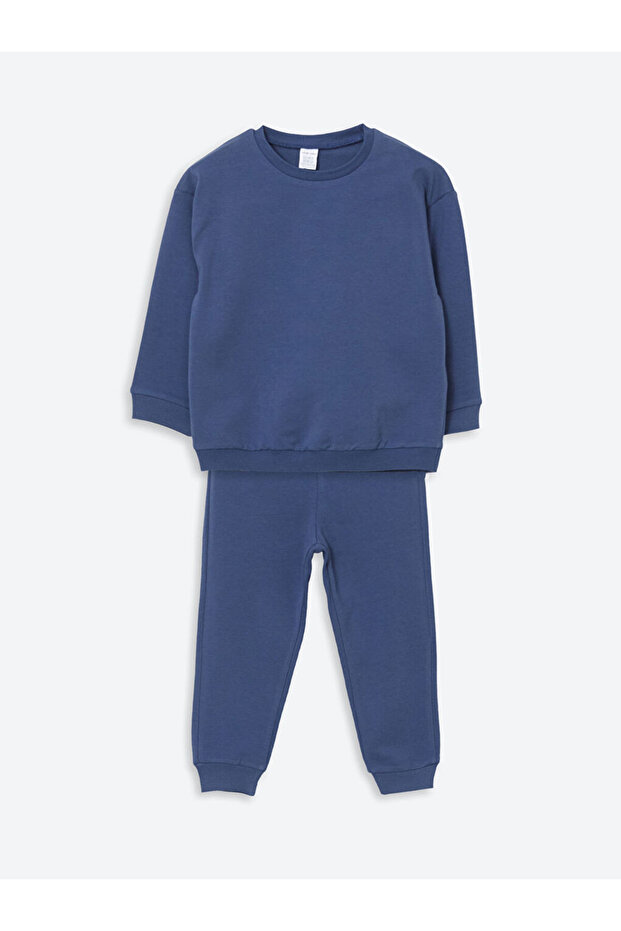 Bisiklet Yaka Basic Erkek Bebek Pijama Takım - 1