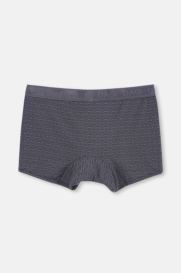 Gri-Siyah 4210 2'Li Desenli Mıcro Modal Boxer - 3