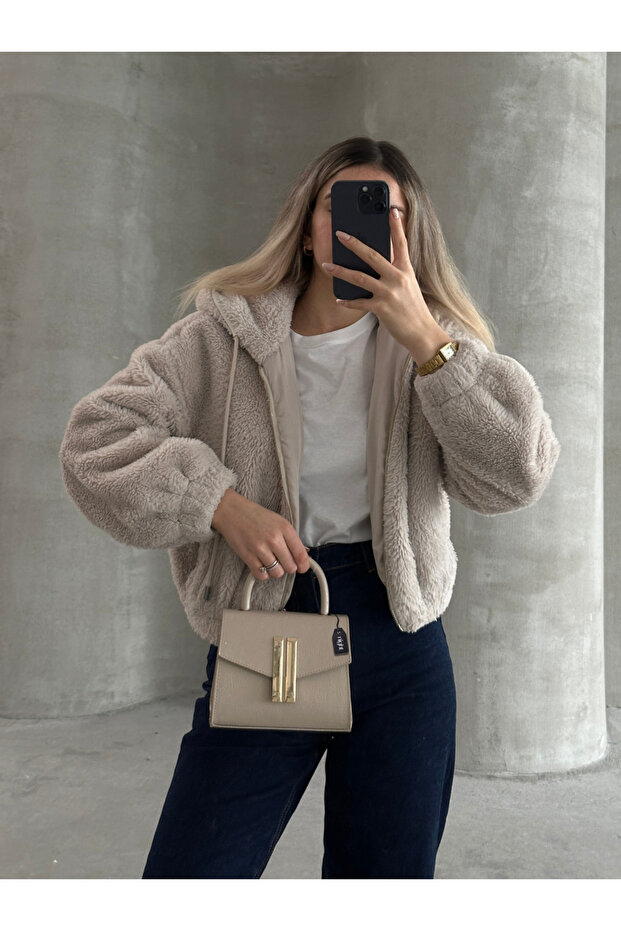 Montanna Model Light Mink Women's Hand and Shoulder Bag