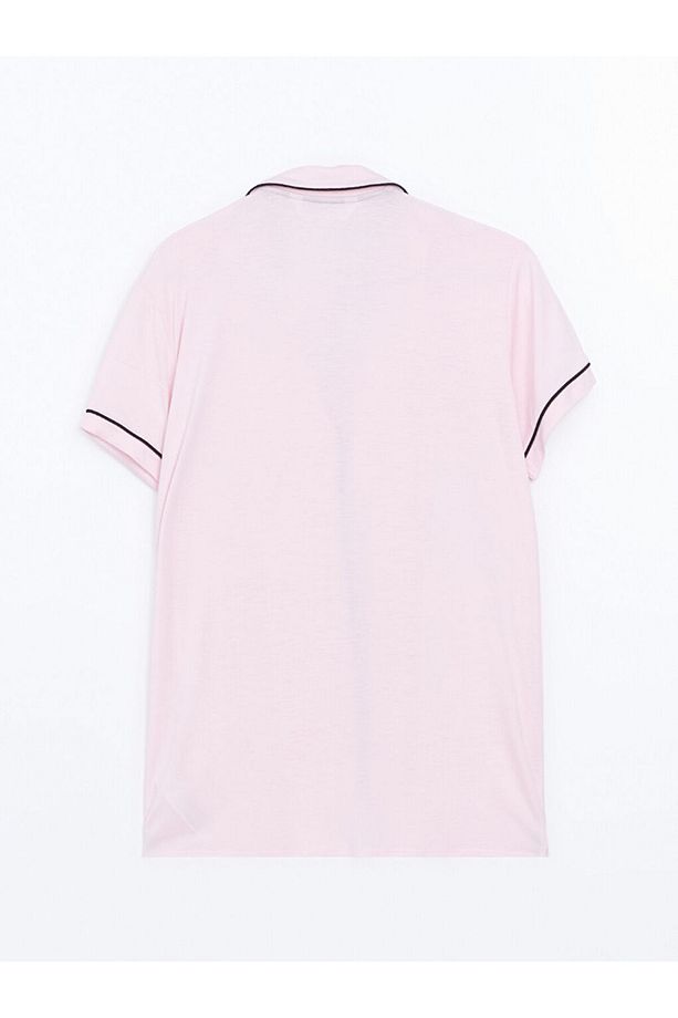 Gömlek Yaka Kadın Şortlu Pijama Takımı - 7