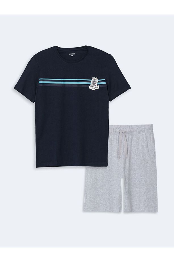 Yeni Sezon Standart Kalip Erkek Sortlu Pijama Takimi - S5EF91Z8 - 5