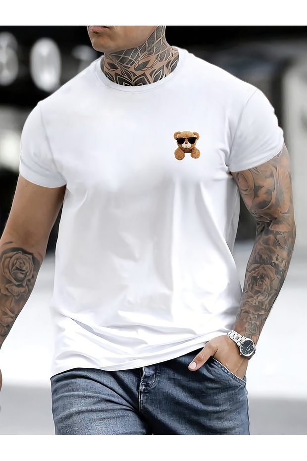 تيدي بير منقوشة تي شيرت - 1