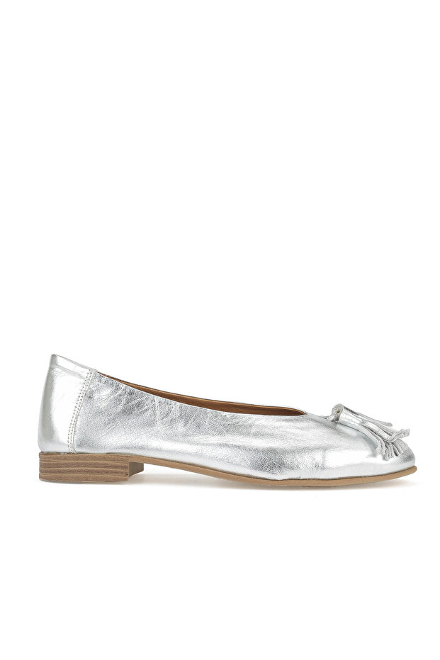 , Genuine Leather Women's Ballerinas 1511033Z2145 Silver