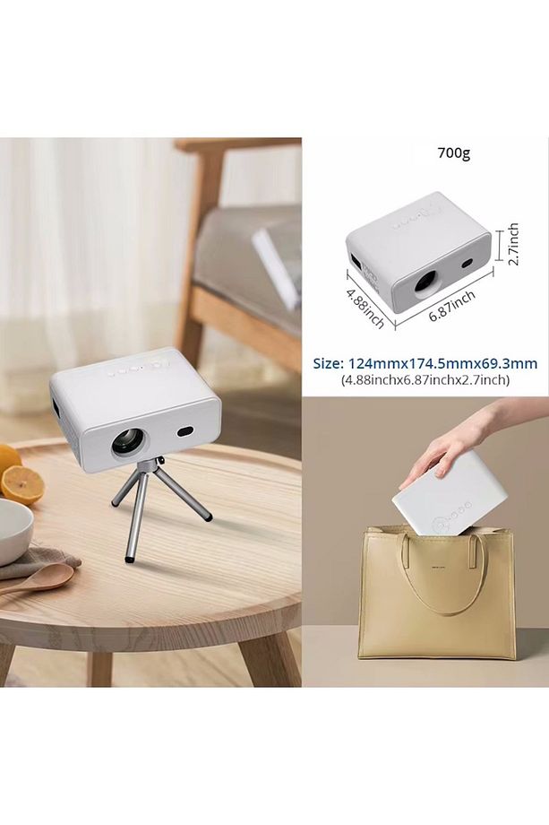 Akıllı Taşınabilir Projeksiyon Ev Sineması Bluetooth Wifi Android 11 2gb/32gb Tripod - 5