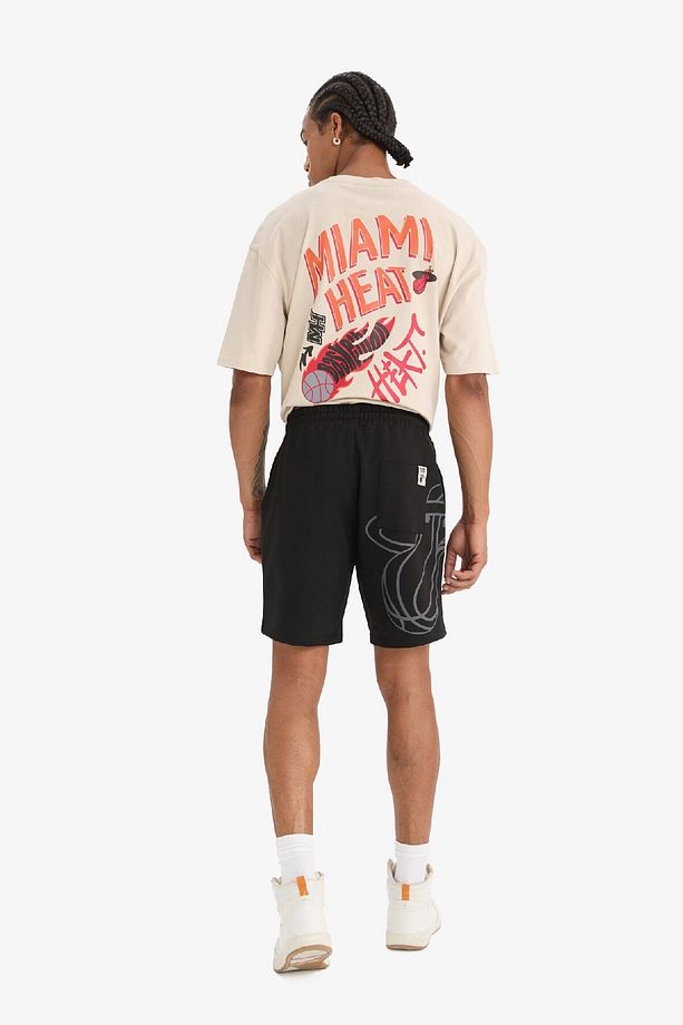 DeFactoFit NBA Miami Heat Standart Fit Kısa Paça Şort B9915AX25SP - 8