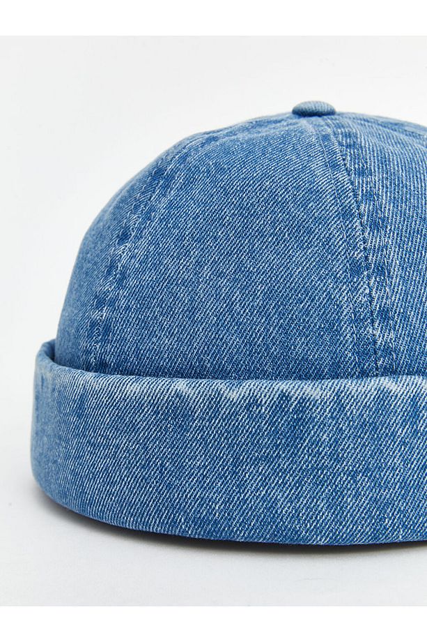 Lcw Accessories Mavi Erkek Denim Bucket Şapka - 4