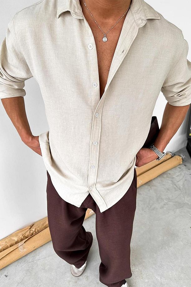 Taş Basic Relaxed Gömlek - 5
