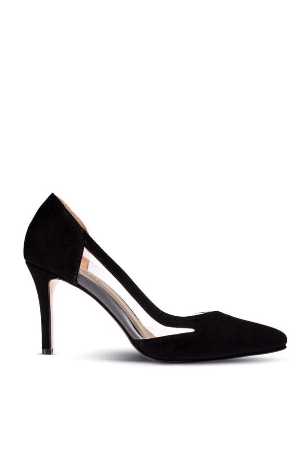 Siyah Süet Kadın Stiletto - 1