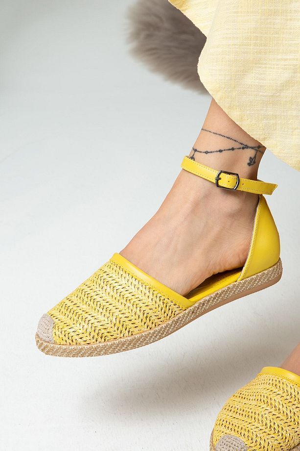 Sarı Espadril Kadın Ayakkabı - 1