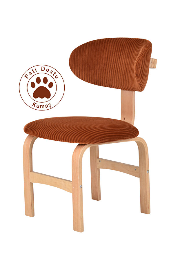 Sofya Naturel Ayak Ahşap Sandalye - 1