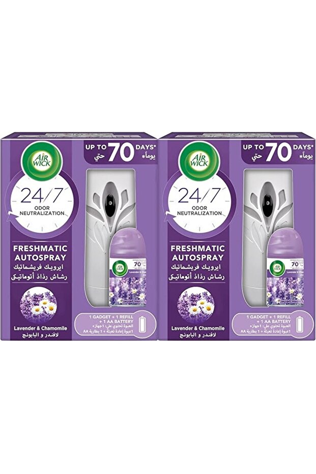 Freshmatic Auto Spray Lavender & Chamomile, Gadget & Refill, 250ml (Pack of 2)