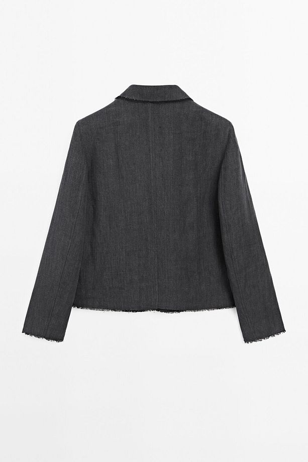 Püsküllü crop blazer - 7