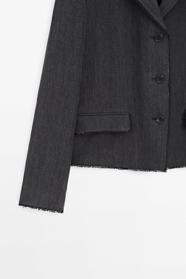 Püsküllü crop blazer - 8