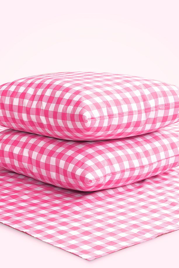 Pötikareli Büyük Kareli Piknik Örtüsü 170*170 Ve 2 Adet Piknik Minderi 45*45cm Piknik Seti - 3