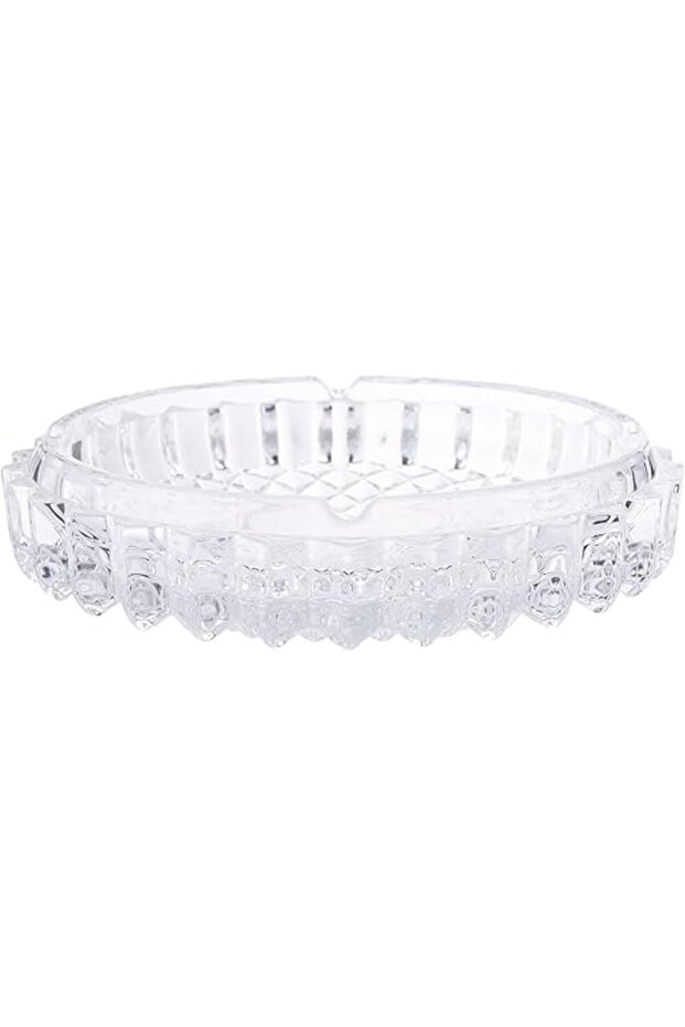 Glass Ashtray L(19CM) XW(19CM) XH(5CM) Transparent