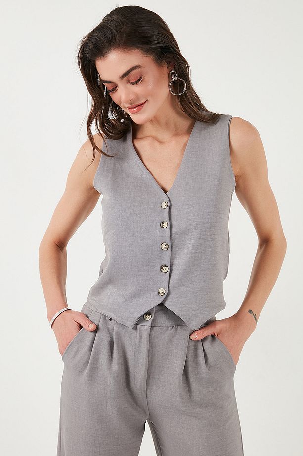 Regular Fit Bol Paça Yelekli Takım  TAKIM 67045162S4 - 5
