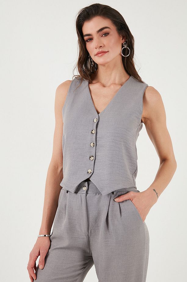 Regular Fit Bol Paça Yelekli Takım  TAKIM 67045162S4 - 6