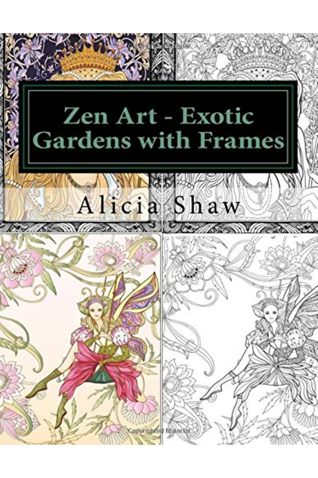 Zen Art - Exotic Gardens With Frames Zen Gardens English Gardens Women Fairies Mermaids