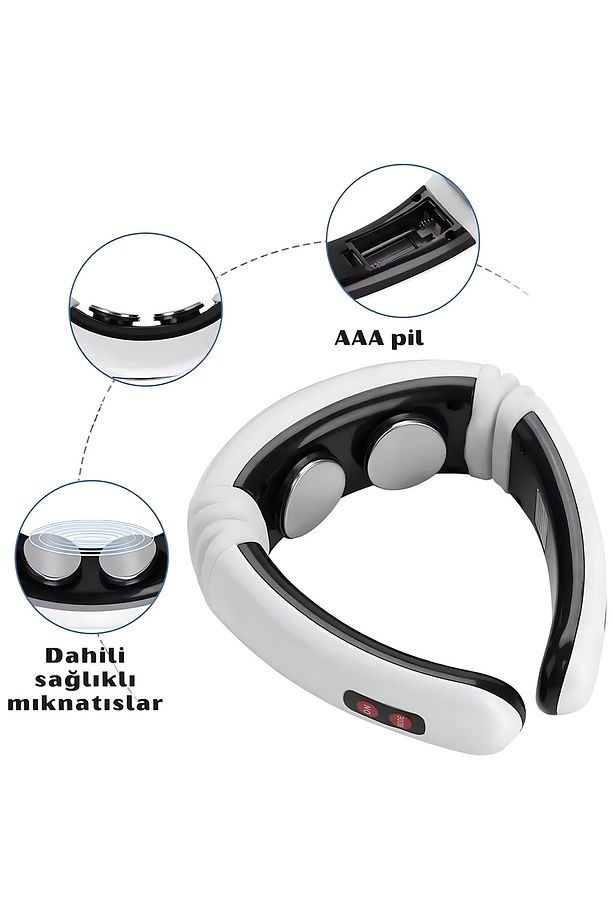 Taşınabilir Mini Usb Şarjlı Omuz Boyun Masaj Aleti Fizik Tedavi Manyetik Alan - 5