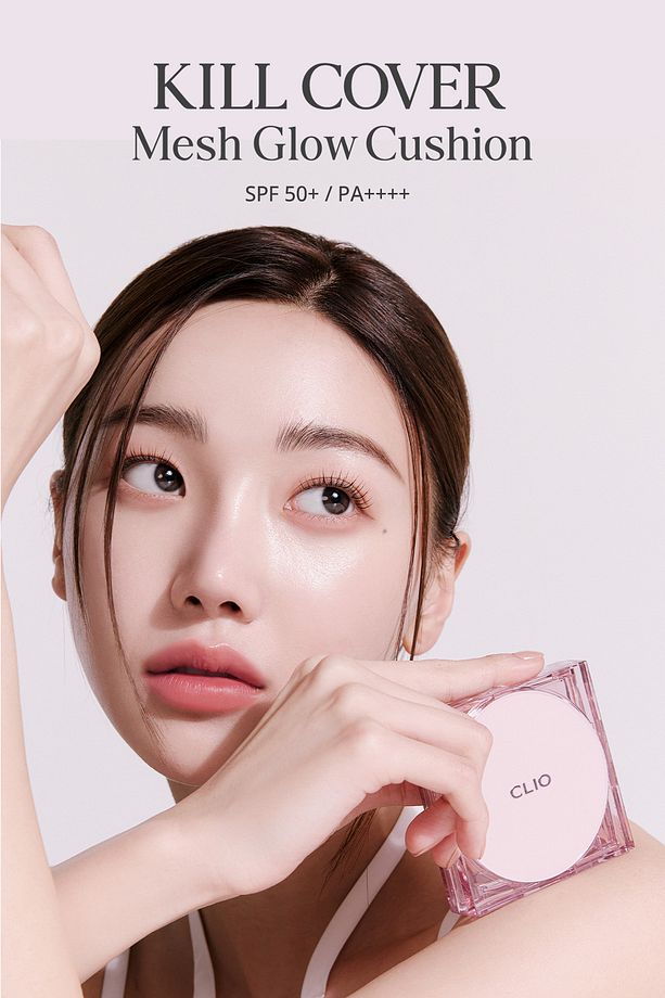 Yoğun Nem ve Işıltı Veren Cushion CLIO Kill Cover Mesh Glow Cushion+Refill Spf50+PA++++ (3 Linen) - 4