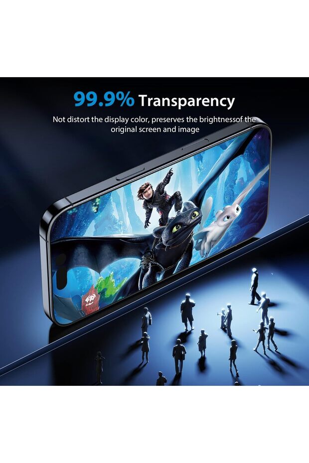 iPhone 14 Pro Max Screen Protector Full Covering Easy Installation with Automatic Alignment Apparatus Apply Yourself - 4