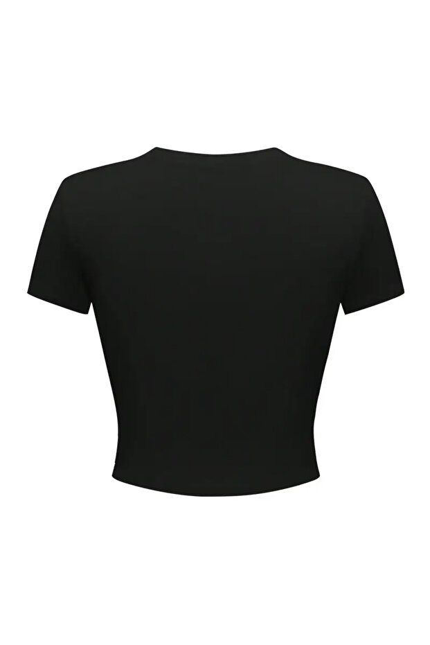 Kadın Basic Crop Bluz 2'li Set - 3