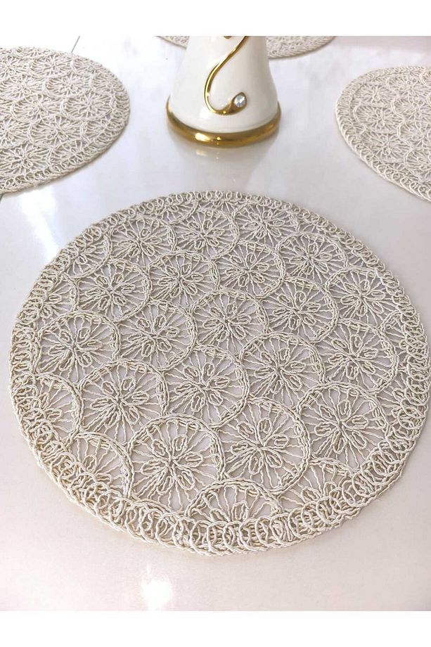 1 Adet Örgü Supla (SERVİS TABAK ALTLIĞI)36cm - 3