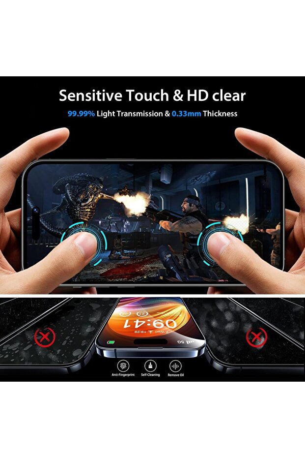 iPhone 14 Pro Max Screen Protector Full Covering Easy Installation with Automatic Alignment Apparatus Apply Yourself - 5