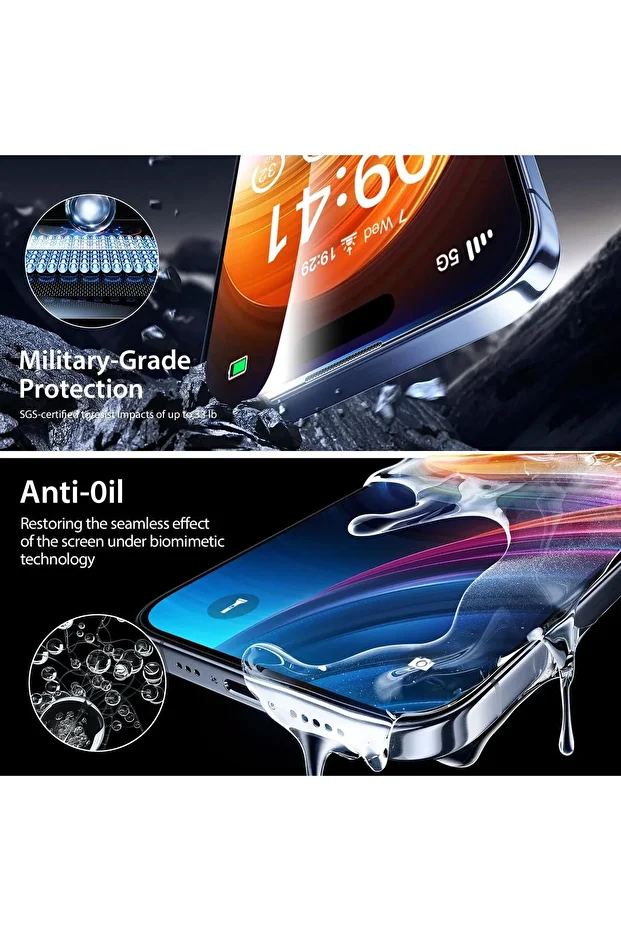 iPhone 14 Pro Max Screen Protector Full Covering Easy Installation with Automatic Alignment Apparatus Apply Yourself - 6
