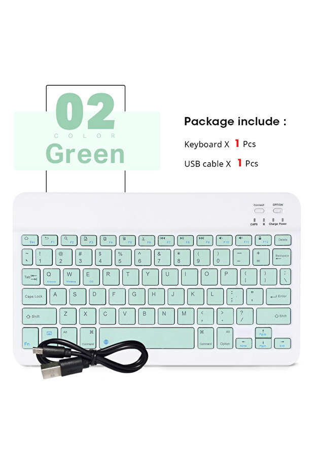 green-no mouse Mini Wireless Keyboard Bluetooth Keyboard For ipad Phone Tablet Portable Bluetooth Ke