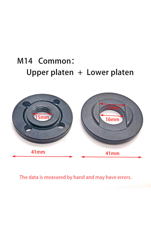 قطعتان من M14 خيط مشترك M10/M14/5/8-11 بديل لطاحونة الزوايا المعدنية لوحة ضغط داخلية خارجية مسطحة