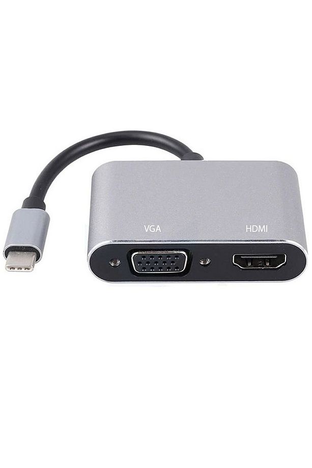 3120 Usb Type C To Hdmi Vga 3.1 Çevirici Dönüştürücü Kablo Adaptör - 1