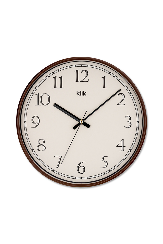 Slim Brown Minimalist Wall Clock - 1