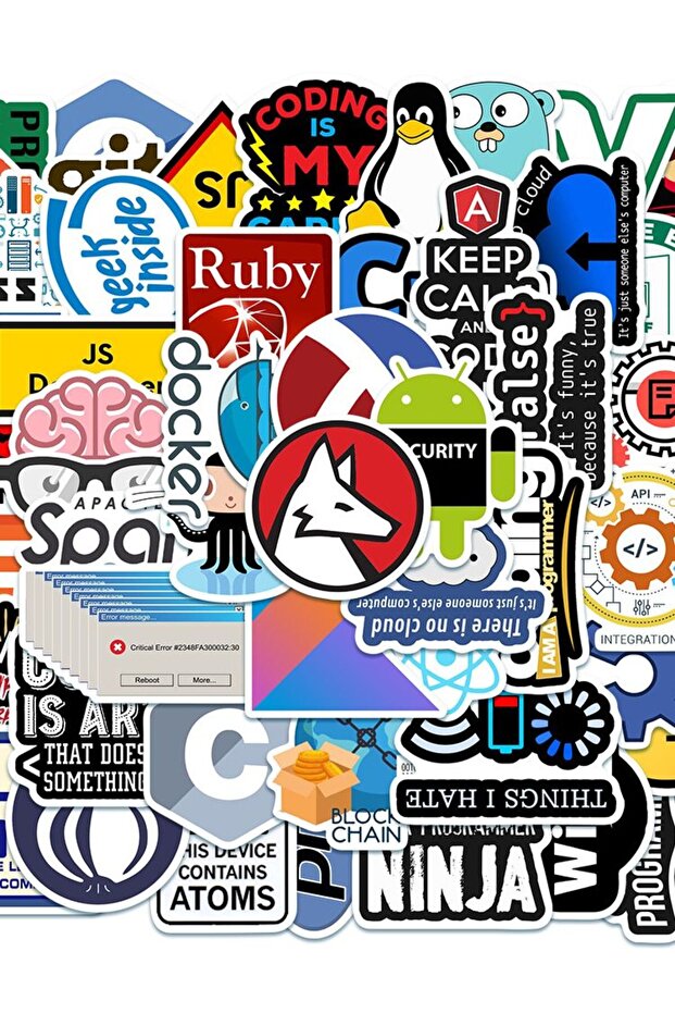 50pcs Programming 50pcs Programming Stickers Geek Python Java Internet php Docker Html Bitcoin Vinyl - 8