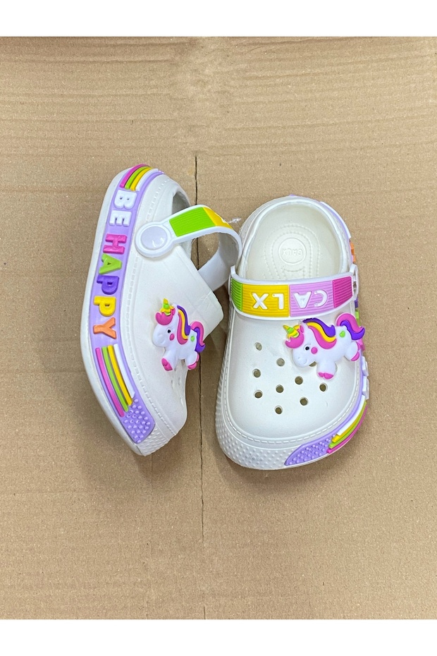 Girl's Unicorn Figured Non-Slip Sole Slippers Sandals