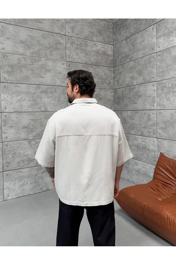 30 Edition Number Etiketli Oversize Kısakollu Gömlek PNC - 4