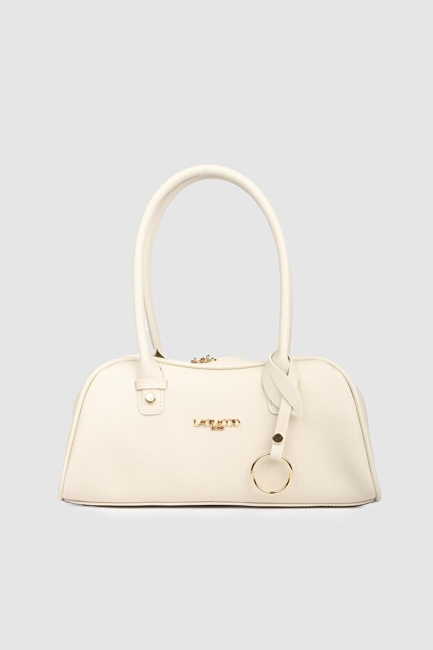 La'Graccio Paris Women's Pace Soft Leather Baguette Bag Cream