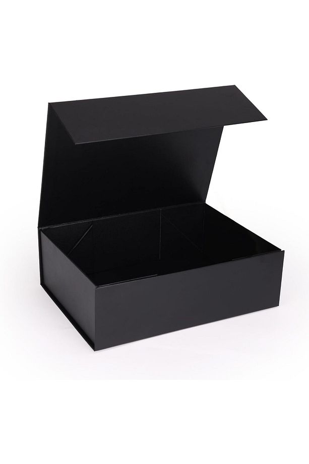 HEDİYE KUTUSU 30X21X10 CM MIKNATISLI SİYAH HEDİYE KUTUSU - 1